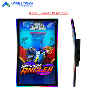 J kształt zakrzywiony 144Hz Gaming PCAP 43'' Touch Screen Monitor For Games