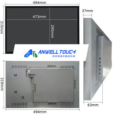 22 cali 1680*1050 Aristocrat Gaming PCAP Monitor dotykowy z VGA/DVI/USB